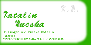 katalin mucska business card